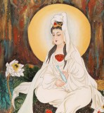 【已售】董书林四尺观音菩萨佛像《观世音》