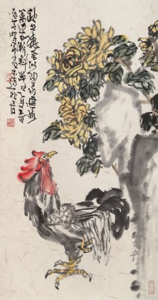 曲逸之 三尺《吉祥如意》 河南省著名花鸟画家