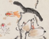 【已售】曲逸之 三尺《香荷图》 中国美术学院著名花鸟画家