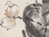 【已售】曲逸之 三尺《香荷图》 中国美术学院著名花鸟画家