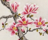 【已售】北京美协凌雪四尺《玉兰双雀》