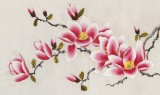 【已售】北京美协凌雪四尺《玉兰双雀》