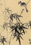 【已售】河南著名花鸟画家皇甫小喜 四尺 《雀鸣竹间》