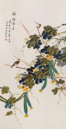 【已售】北京美协凌雪四尺《福禄绵长》