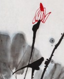 【已售】辽宁工美教授苗雨 四尺三开《清荷幽香》师从吴冠中（询价）