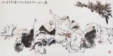 南海禅寺 妙林居士 四尺 人物画 《醉八仙》