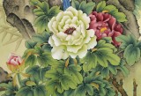 【已售】著名工笔画家赵逸梅四尺《花开富贵》