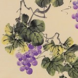 安徽美协何华贤 四尺斗方《珠圆玉润》 - 葡萄画 - 99字画网