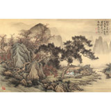 贵州七星关美协主席吴显刚 大三尺《松亭赏幽》