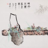 北京美协张春奇 四尺《时珍问药寻百草》（询价）