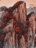 【已售】吴东小八尺聚宝盆山水画《鸿运当头》