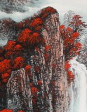 【已售】吴东小八尺聚宝盆山水画《鸿运当头》