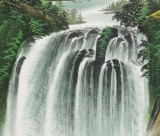 【已售】吴东四尺聚宝盆山水画《旭日祥云》