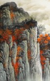 【已售】吴东小八尺聚宝盆山水画《春山晴晓》