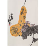 刘纪 四尺三开《福禄寿》 中国画大家 真迹收藏（询价）