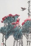 刘纪 四尺三开《蝶恋花》 中国画大家 真迹收藏