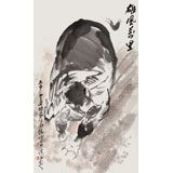 国画名家王向阳 三尺《雄风万里》（询价）