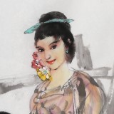 【已售】中国美协会员杨小华 四尺三开《汲水》