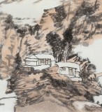 【已售】胡书文 四尺对开《林泉奇峰图》中国书画院创作院副院长