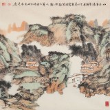 【已售】胡书文 四尺斗方《山水有清音》中国书画院创作院副院长