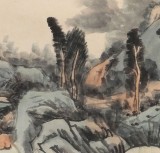 【已售】胡书文 四尺对开《溪山问道图》中国书画院创作院副院长