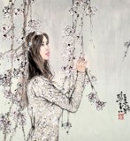 【已售】江苏赣榆美协副主席 王其志四尺斗方《春日》