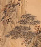 【已售】何实 四条屏《春夏秋冬》吉林著名山水画家