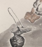 【已售】郭廷 四尺斗方《一人独占一江秋》 当代独具特色的水墨人物名家（询价）