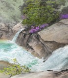 【已售】朝鲜人民艺术家 明时焕六尺《金刚山之春》(询价)