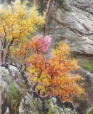 【已售】朝鲜画家赵光哲 三尺《金刚山之秋》