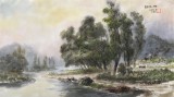 【已售】朝鲜一级画家 李明哲四尺《故乡的清晨》