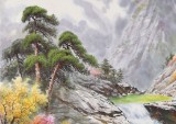 【已售】朝鲜画家赵光哲 三尺《金刚山之秋》