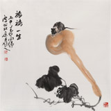王向阳 四尺斗方《福禄一生》中国美术家协会会员