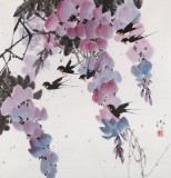 【已售】辽宁工美教授苗雨 四尺斗方《紫气东来》师从吴冠中