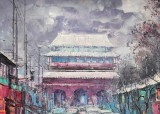 【已售】郭莹 《都市》北京著名女油画家
