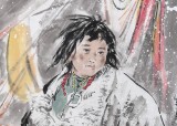 【已售】王贵邱四尺国画藏獒《风雪高原》