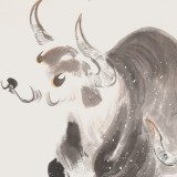 【已售】著名牦牛画家 王文煜 四尺《牛气冲天》