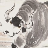 【已售】著名牦牛画家 王文煜 四尺《牛气冲天》