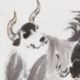 【已售】著名牦牛画家 王文煜 四尺《不待扬鞭自奋蹄》