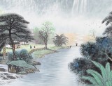 【已售】何华贤 四尺山水《溪山雅居》 颍淮书画名家