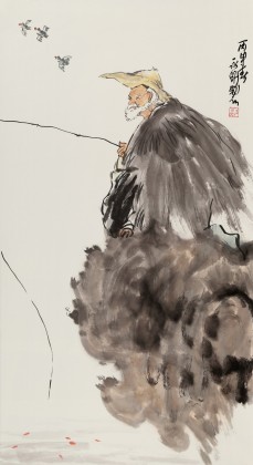 【已售】国家一级美术师王永刚 三尺《愿者上钩》(询价)