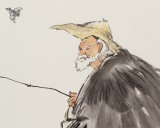 【已售】国家一级美术师王永刚 三尺《愿者上钩》(询价)