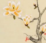 【已售】北京美协凌雪四条屏花鸟画《春花秋月》