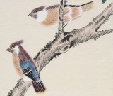 【已售】北京美协凌雪四条屏花鸟画《喜乐多福》