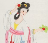 【已售】北京美协凌雪四条屏人物画《四大美人》