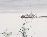 【已售】辽宁工美教授苗雨 四尺斗方《江南水乡》师从吴冠中