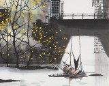 【已售】辽宁工美教授苗雨 四尺斗方《水乡之秋》师从吴冠中