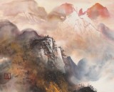 【已售】诸葛立轩 三尺《峡江金秋图》 广西美协会员