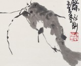 国家一级美术师王永刚 小尺寸指画《年年有余》(询价)