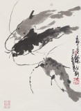 国家一级美术师王永刚 小尺寸指画《年年有余》(询价)